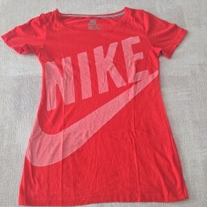 Nike Vibrant Red Tee with Bold Logo